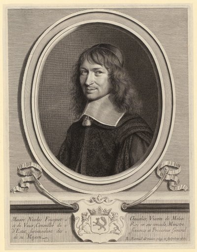 Porträtt av Nicolas Fouquet av Robert Nanteuil