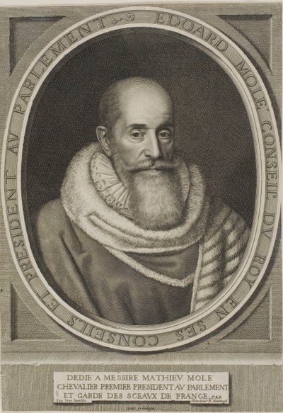 Porträtt av Edouard Molé av Robert Nanteuil