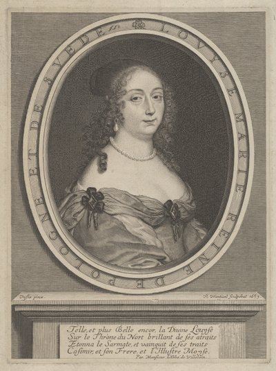 Porträtt av Louise Marie, drottning av Polen och Sverige av Robert Nanteuil