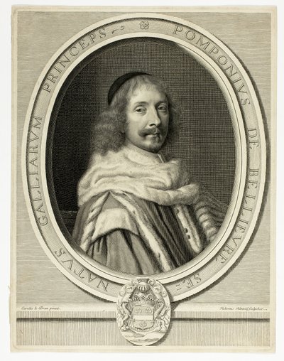 Porträtt av Pompone de Bellièvre av Robert Nanteuil