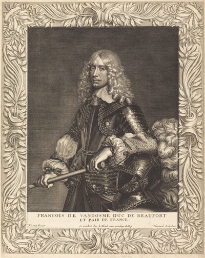 Francois, hertig av Beaufort av Robert Nanteuil after Jean Nocret
