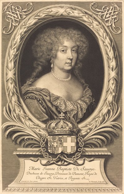 Marie-Jeanne-Baptiste, hertiginna av Savojen av Robert Nanteuil after Laurent Dufour