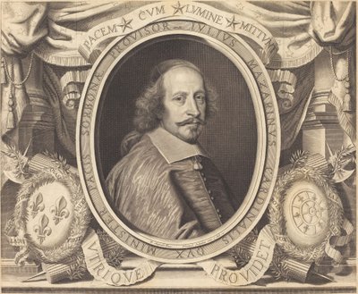 Kardinal Jules Mazarin av Robert Nanteuil after Pierre Mignard I
