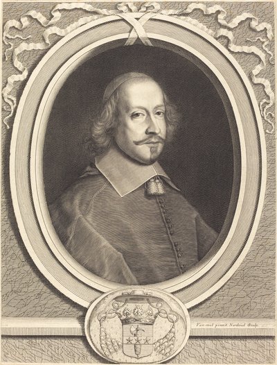 Kardinal Jules Mazarin av Robert Nanteuil after Pieter van Mol