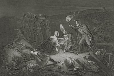 The Battle Field of the Alma, the Night after the Battle, graverad av D.J. Pund av Robert Neal Hind