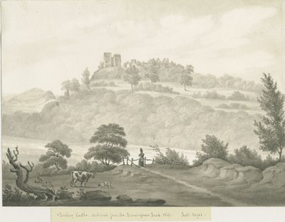 Dudley Castle: sepiateckning av Robert Noyes
