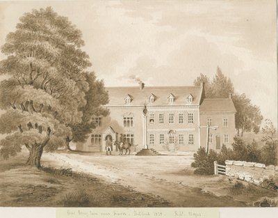 Stourton - "Stew Poney Inn near Kinver": sepiatvättteckning, 1828 av Robert Noyes