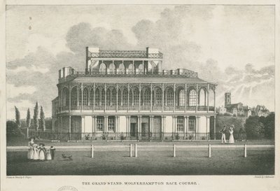 Wolverhampton - Grand Stand på Race Course: litografi, nd [mitten av 1800-talet] av Robert Noyes
