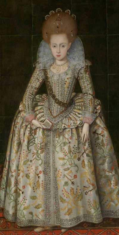 Prinsessan Elizabeth 1596-1662, senare drottning av Böhmen, ca. 1606. av Robert Peake I