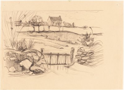 Porten till bondgården, Pont-Aven av Robert Polhill Bevan