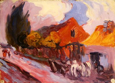 Polsk smedja (olja på duk) av Robert Polhill Bevan