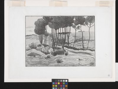 Poplarna (litografi) av Robert Polhill Bevan