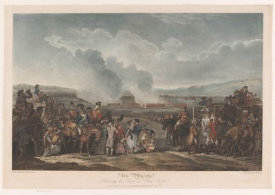 George III tittar på sina trupper vid Blackheath Hans Majestät, granskar sina trupper på Black Heath (titel på objekt) av Robert Pollard (I)