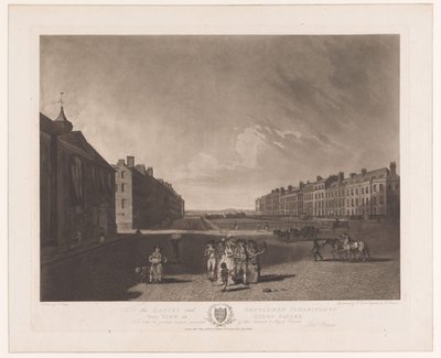Utsikt över Queen Square i London Utsikt över Queen Square (titel på objekt) av Robert Pollard (I)