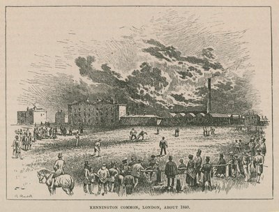 Kennington common, London, omkring 1840 av Robert Randoll