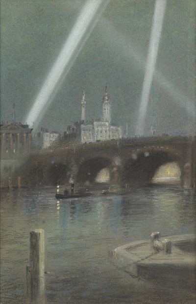 Krigssökljus över London Bridge av Robert Randoll