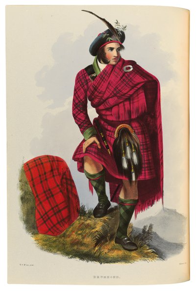 En illustration från "The Clans of the Scottish Highlands", av Robert Ronald McIan