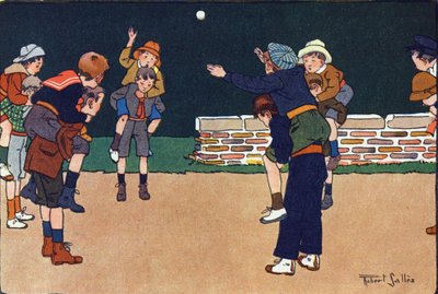 Kavaljerkulan. Gravering i "" Vad spelar vi? ”” av E. Weber med akvarellteckningar av Robert Salles (1871-1929). Librairie Garnier Freres, Paris av Robert Salles