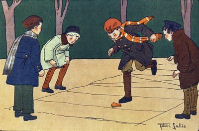 Marellen. Gravering i "" Vad spelar vi? ”” av E. Weber med akvarellteckningar av Robert Salles (1871-1929). Librairie Garnier Freres, Paris av Robert Salles