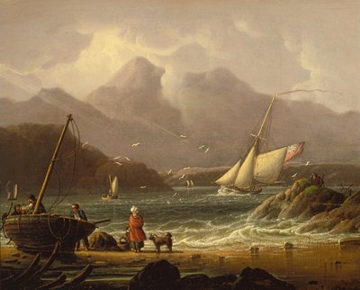 Kustlandskap (olja) av Robert Salmon