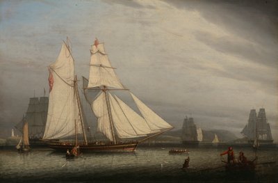 Hamnscenen, 1842. av Robert Salmon