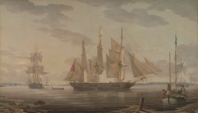 Fartyg i hamn av Robert Salmon