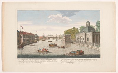 Utsikt över Fontanka-floden i Sankt Petersburg sett från norr En perspektivvy, tagen på floden Fontancka, mot söder (...) (titel på objekt) av Robert Sayer (possibly)