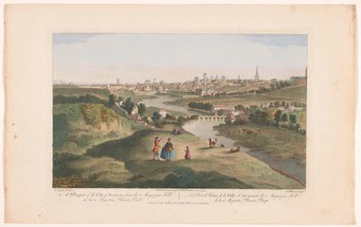 Utsikt över staden Dublin sett från Phoenix Park En utsikt över staden Dublin från Magazine Hill i His Majesties Phoenix Park (titel på objekt) av Robert Sayer (possibly)