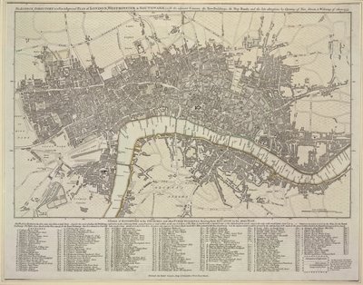 En plan för London, Westminster och Southwark av Robert Sayer
