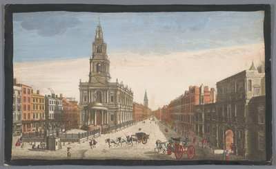 Utsikt över Somerset House och Saint Mary-le-Strand Church i London En vy av Somerset House, med St. Marys Church i Strand London (titel på objektet) London (serietitel) av Robert Sayer
