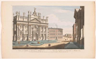Utsikt över kyrkan Saint John Lateran i Rom En vy av Johannes av Lateranen i Rom &c (titel på objektet) Rom (serietitel) av Robert Sayer