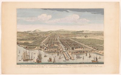 Utsikt över staden Batavia Staden Batavia på ön Java och huvudstad för alla holländska fabriker och bosättningar i Ostindien (titel på objektet) Nederzettingen van de VOC (serietitel) av Robert Sayer