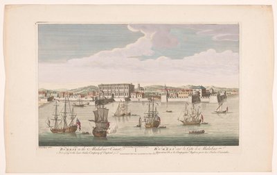 Utsikt över staden Bombay Bombay på Malabarkusten som tillhör East India Company of England (titel på objekt) Settlements of the VOC (serietitel) av Robert Sayer