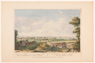 Utsikt över staden Leith Utsikt över Leith från den östra vägen (titel på objekt) Skottland (serietitel) av Robert Sayer