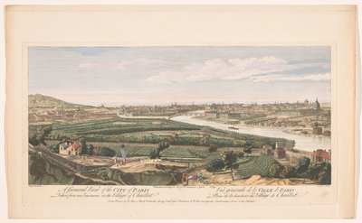 Utsikt över staden Paris sett från byn Chaillot En allmän bild av staden Paris tagen från en eminens i byn Chaillot (titel på objekt) Paris (serietitel) av Robert Sayer