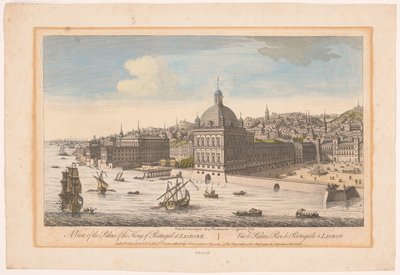 Utsikt över det kungliga palatset i Lissabon Utsikt över kungen av Portugals palats i Lissabon (titel på objektet) Madrid och Lissabon (serietitel) av Robert Sayer