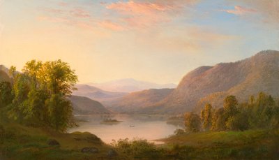 En vy i Laurentian-bergen, nära Québec av Robert Scott Duncanson