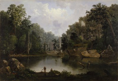 Blue Hole, översvämningsvatten, Little Miami River av Robert Seldon Duncanson