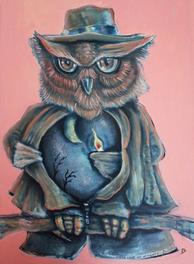 Wise Owl nattlampa av Robert Sigaard