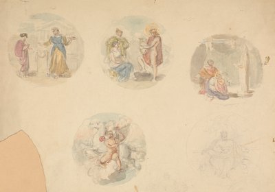Fem vinjetter av scener från antiken av Robert Smirke