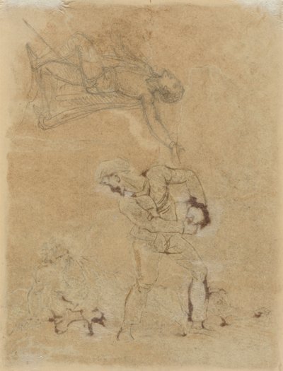 Stephen och Trinculus med Caliban av Robert Smirke