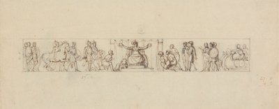 Studie till en relief med romanska figurer av Robert Smirke