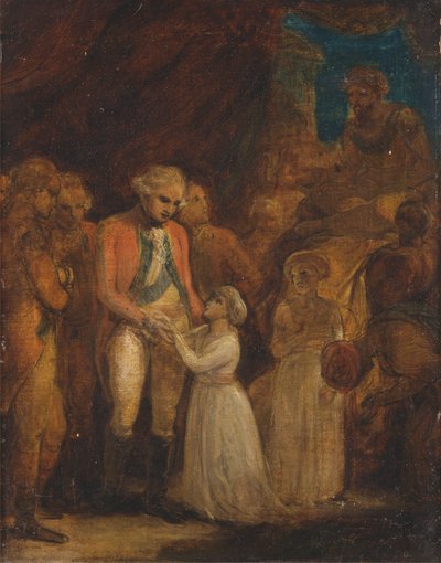 Tipu Sahibs två söner, sultanen av Mysore, överlämnas som gisslan till general Cornwallis av Robert Smirke