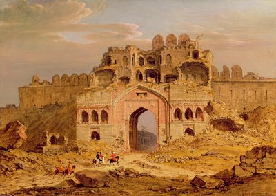 Inuti huvudingången till Purana Qila, Delhi av Robert Smith