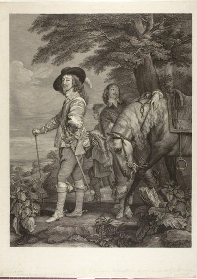 Charles I, kung av England, med James, 1:e hertig av Hamilton av Robert Strange