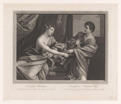 Josef och Potifars hustru Josephi Pudicitia / Josef och Potifars fru (titel på objektet) av Robert Strange