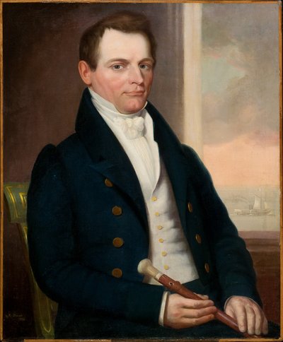 Porträtt av en man 1830 (olja på duk) av Robert Street