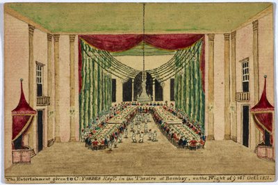 Underhållningen som ges till C. Forbes esquire på teatern i Bombay natten till den 16 oktober 1811. av Robert Temple