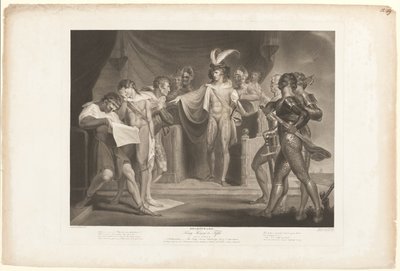 Kung Henry fördömer Cambridge, Scroop och Northumberland av Robert Thew