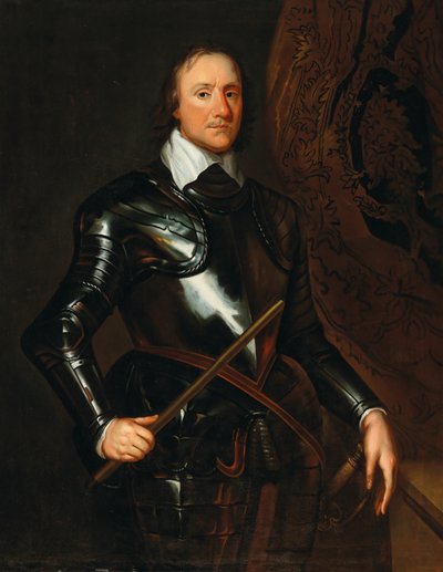 Porträtt av Oliver Cromwell 1599-1698. av Robert Walker